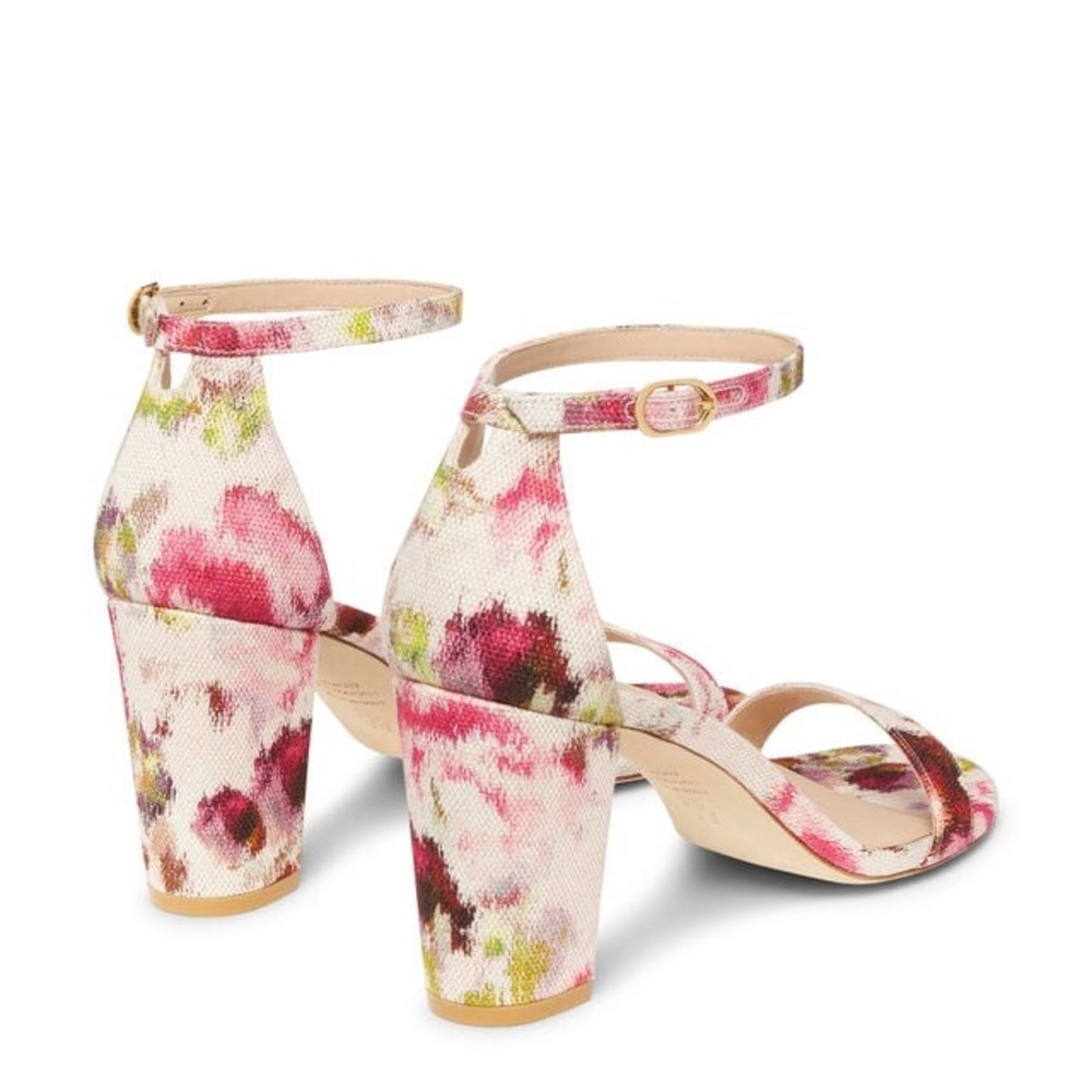 Stuart Weitzman Multi Floral City‎ Sandals Heels size 7.5 - Picture 6 of 15